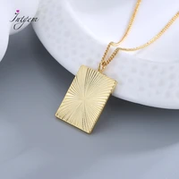 s925 silver gold color fashion necklace chain square pendant for women party anniversary daily fine jewelry gifts wholesale