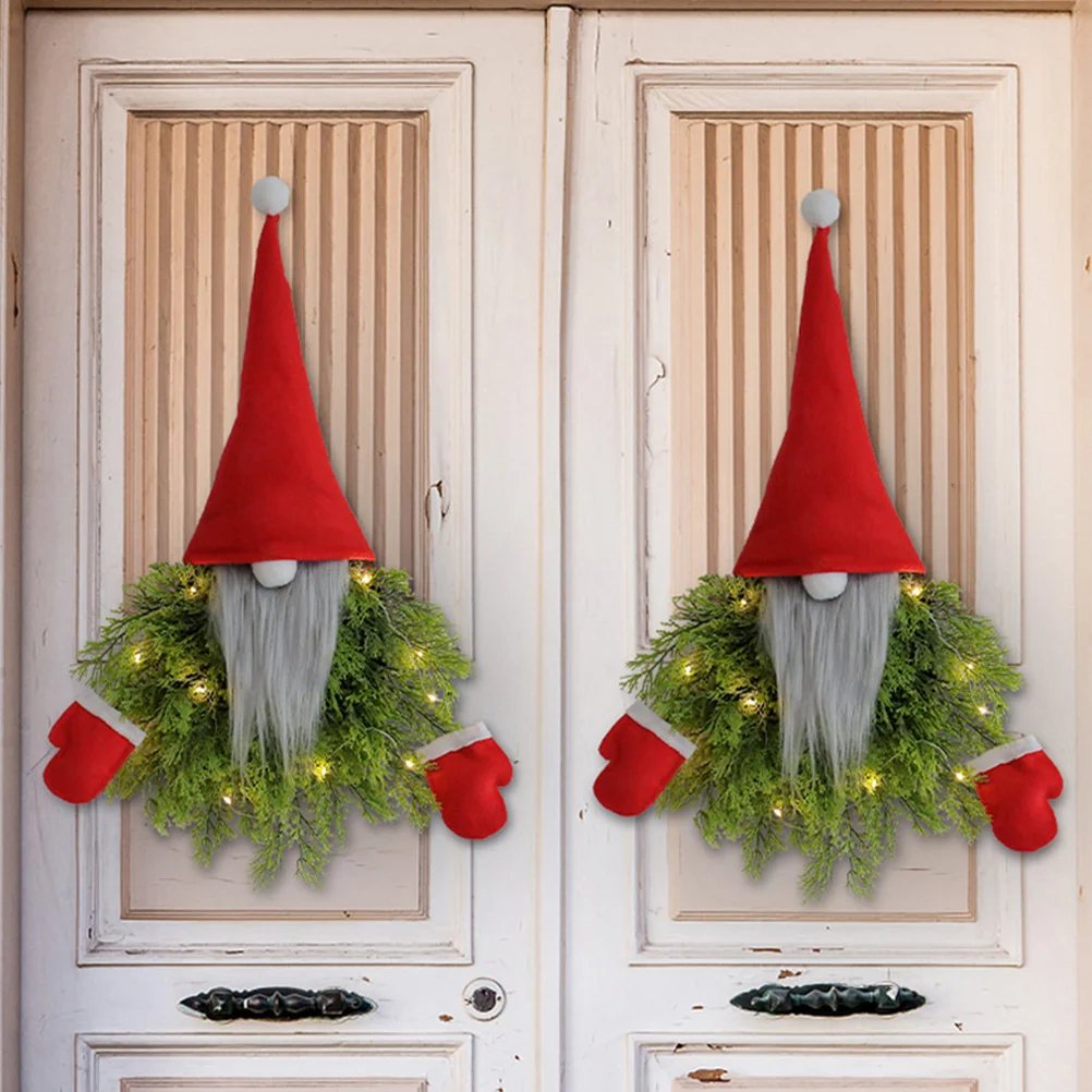 

Hanging Wreath Xmas Scene Decor Christmas Garland Wall Decorations Decorative Shine Party Supplies