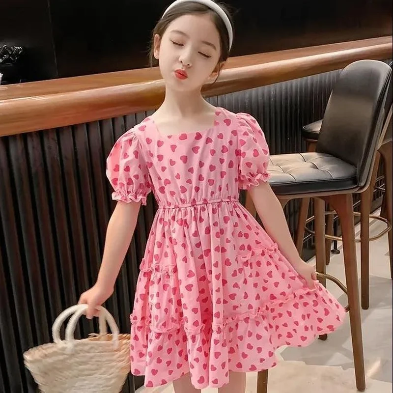 Girls Dress 2022 New Summer 9 Kids Clothes Fashion 10 Girl Children's 8 Princess Floral Dress 7 Girl Size 2 To 12 Years Old