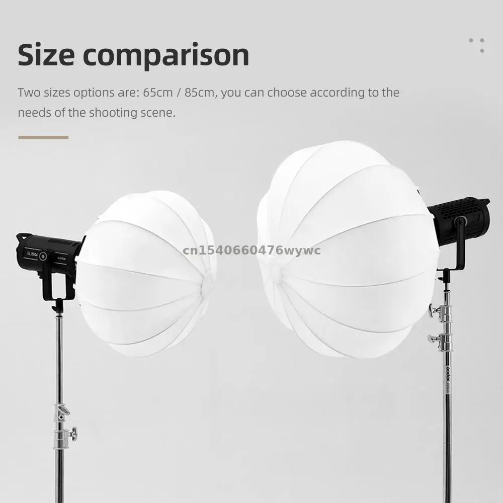 

Godox CS-65D 65cm or CS-85D 85cm Lantern Foldable Quick-install Portable Round Shape Softbox Light for Bowens Mount Studio Flash