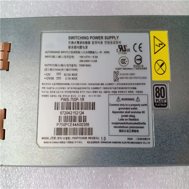 Оригинальный блок питания для Samsung CRPS 750 Вт импульсный источник PSSF751202B PWS-750P-1R -