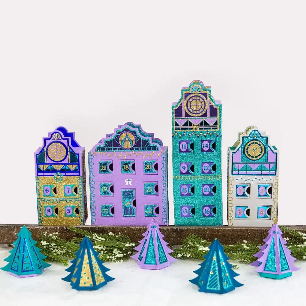 Металлические Вырубные штампы advent town вырезанные для сделай сам Скрапбукинг