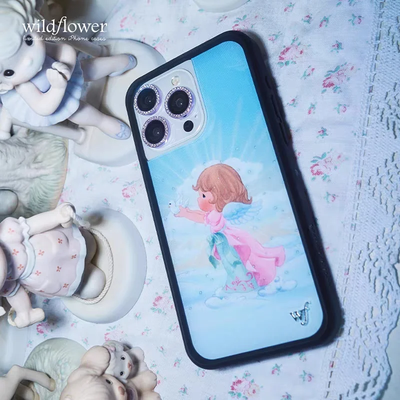 Фото Чехол для телефона Wildflower Precious Moments для iPhone 12, 13, 14, 15, 16, 17 Pro Max Plus Air 17pro WF Angel Love Cherub, чехлы №5