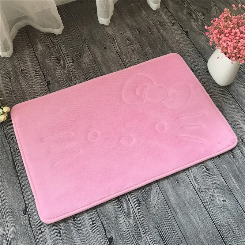 

Sanrio Hellokitty 40*60Cm Cartoon Cute Bathroom Absorbent Non-Slip Mat Children Thickened Pvc Door Mat Carpet Kawaii Girl Gift