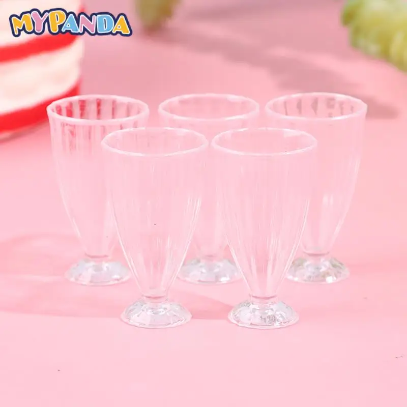 

5pcs Dollhouse Miniature Wine Cups Dolls House Kitchen Accessories Decoration Kids Play Toys Gifts For Doll