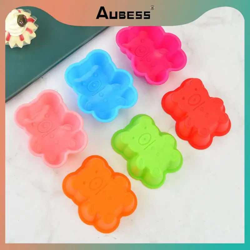 

Marfen чашка для пищевых продуктов в форме медведя Инструменты для выпечки антипригарная форма для пудинга силиконовая чашка для торта кухонные аксессуары