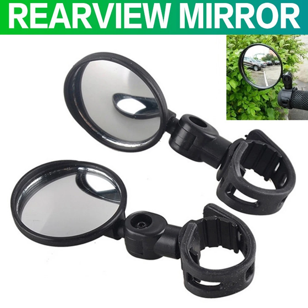 

5cm 8cm Motorcycle Bicycle Rearview High Definition Handlebar Mirrors Cycling Round Rearview Mirror For Silicone Handle MTB Bike