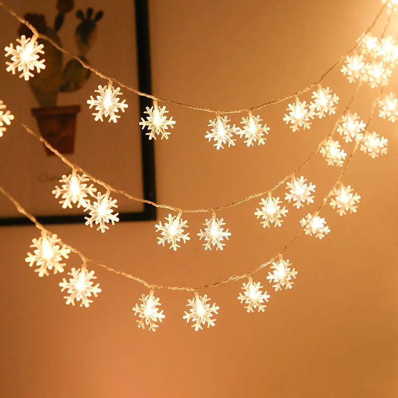 

Рождественская светодиодная гирлянда со снежинками, украшение на Рождество, украшение для дома, подарок Санта-Клаусу, Рождество 2023, новый год, Рождество