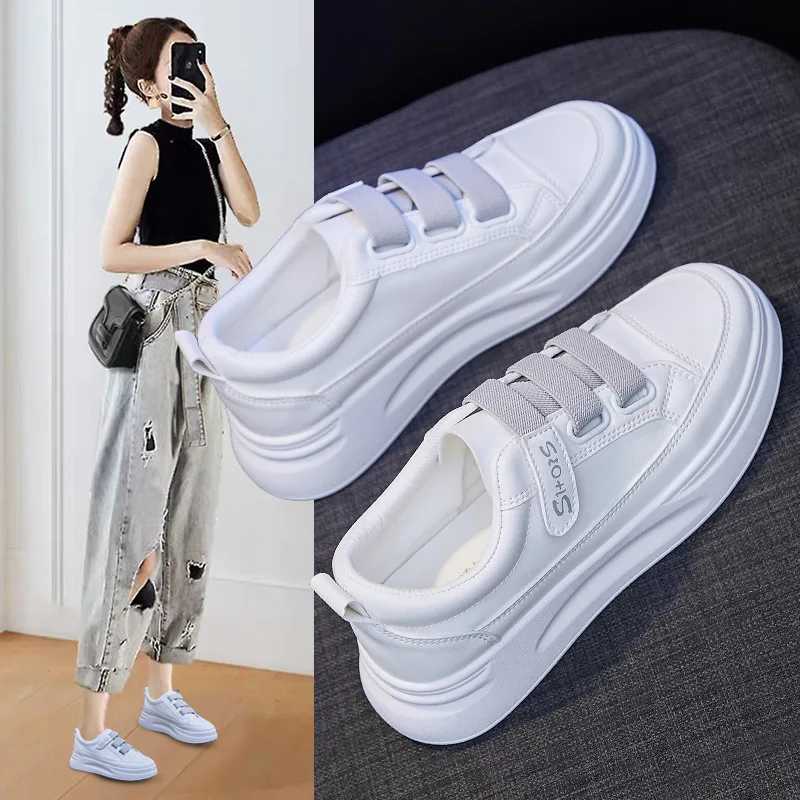 

2022 Spring Summer Shoes Women Sneakers Young Ladies Street Casual Shoes Fashion Sneakers Women White Shoes Thick Sole New