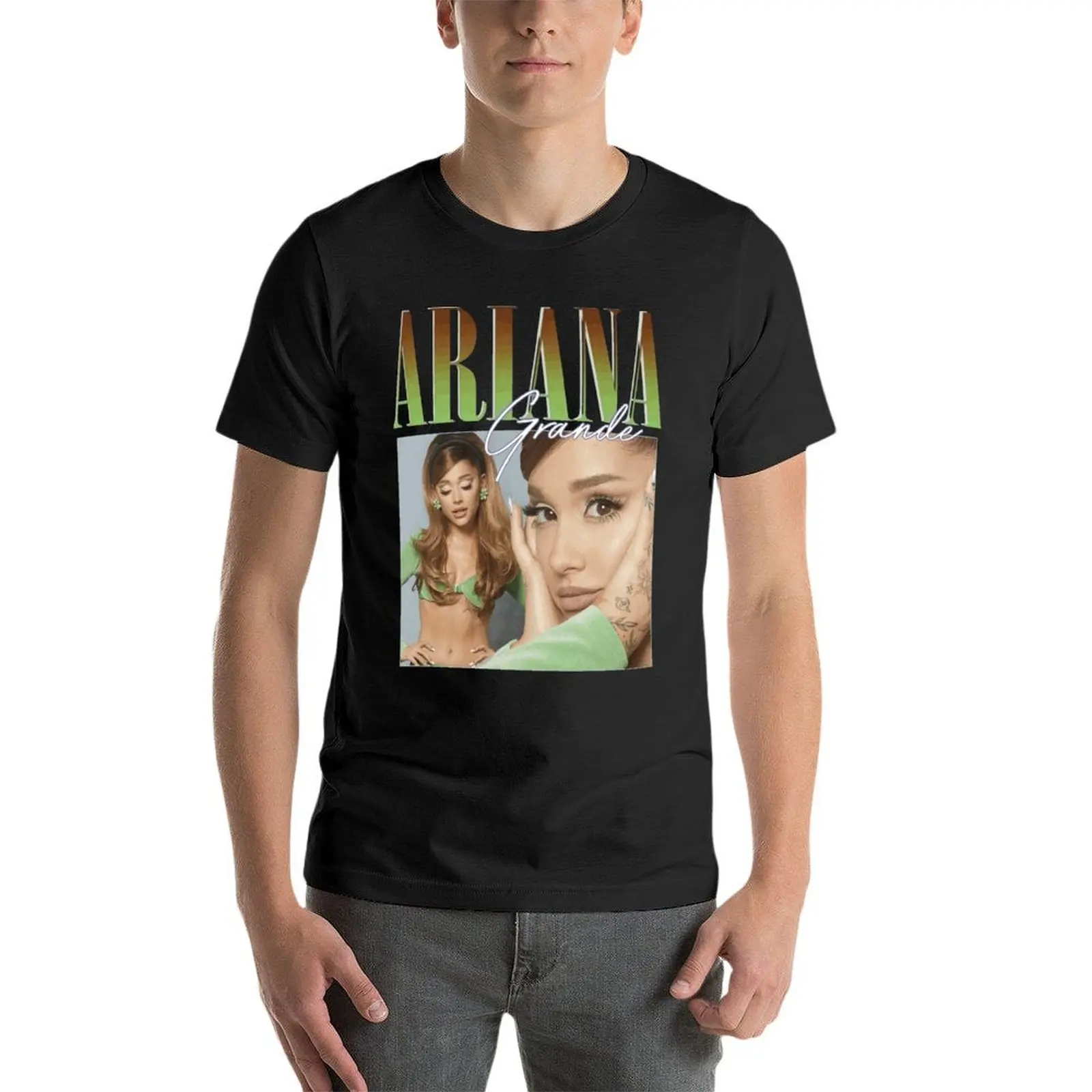 

Ariana Grande 90S Vintage Oversize T-Shirt Printed Men Clothing Short Sleeve Streetwear Big Size Top Tee