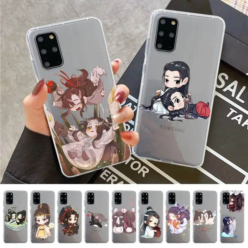 

Anime Grandmaster Mo Dao Zu Shi MDZS Phone Case for Samsung S20 S10 lite S21 plus for Redmi Note8 9pro for Huawei P20 Clear Case