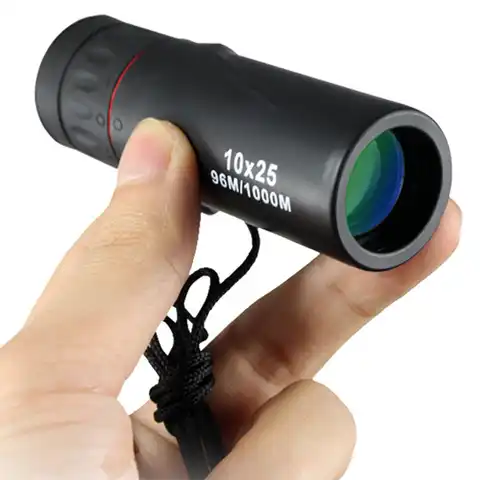 Бинокль HD 10x25, Портативный монокулярный телескоп для использования вне помещений, мини Монокуляры, Карманная камера ночного видения высоко...