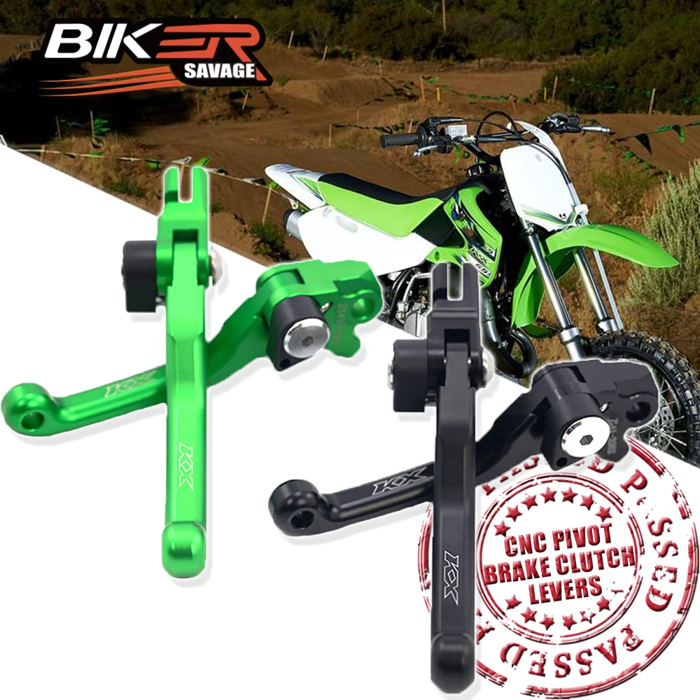 CNC Pivot Brake & Clutch Levers For KAWASAKI KX 65 85 100 125 250 Moto Dirt Bike Motorcycle Accessories Motocross Leviers Parts