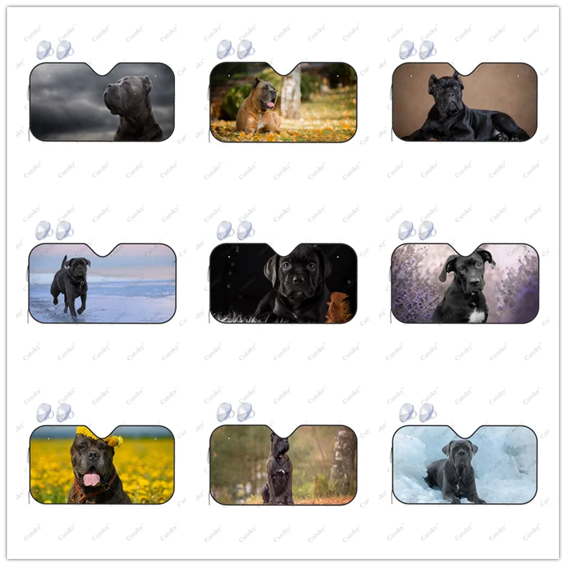 

Cane Corso Dog Print Car Windshield Cover Sun Shade Universal Folding Block UV Rays Sun Visor Protector for Auto Sedan Truck