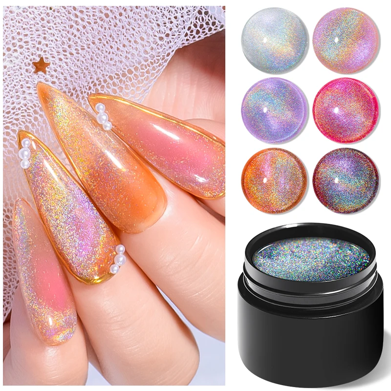 MEET ACROSS 5 мл магнитный гель лак для ногтей лазер Радужный Блеск сверкающий Маникюр