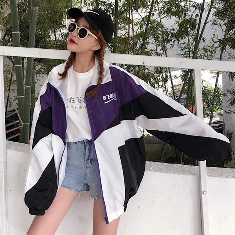

College Style Varsity Jacket Men Spring Letter Embroidery Bomber Jacket Casual Street Loose Patchwork Zipper Coat Women Couple