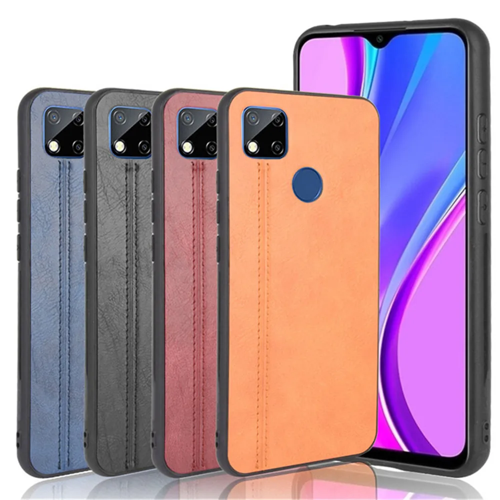 

Чехол для Redmi 9C, роскошный бампер из искусственной кожи с отделкой в стиле ретро, ультратонкая задняя крышка для Xiaomi Redmi 9C 9 C NFC 9A 9 9T 10 10A, чехол ...