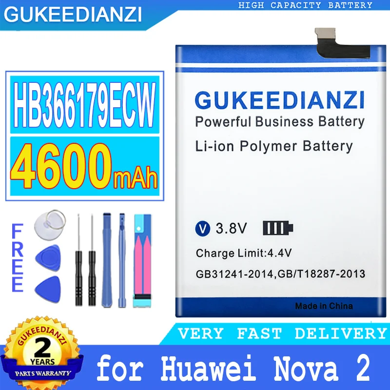 Аккумулятор GUKEEDIANZI 4600 мАч HB366179ECW для HUAWEI Nova 2