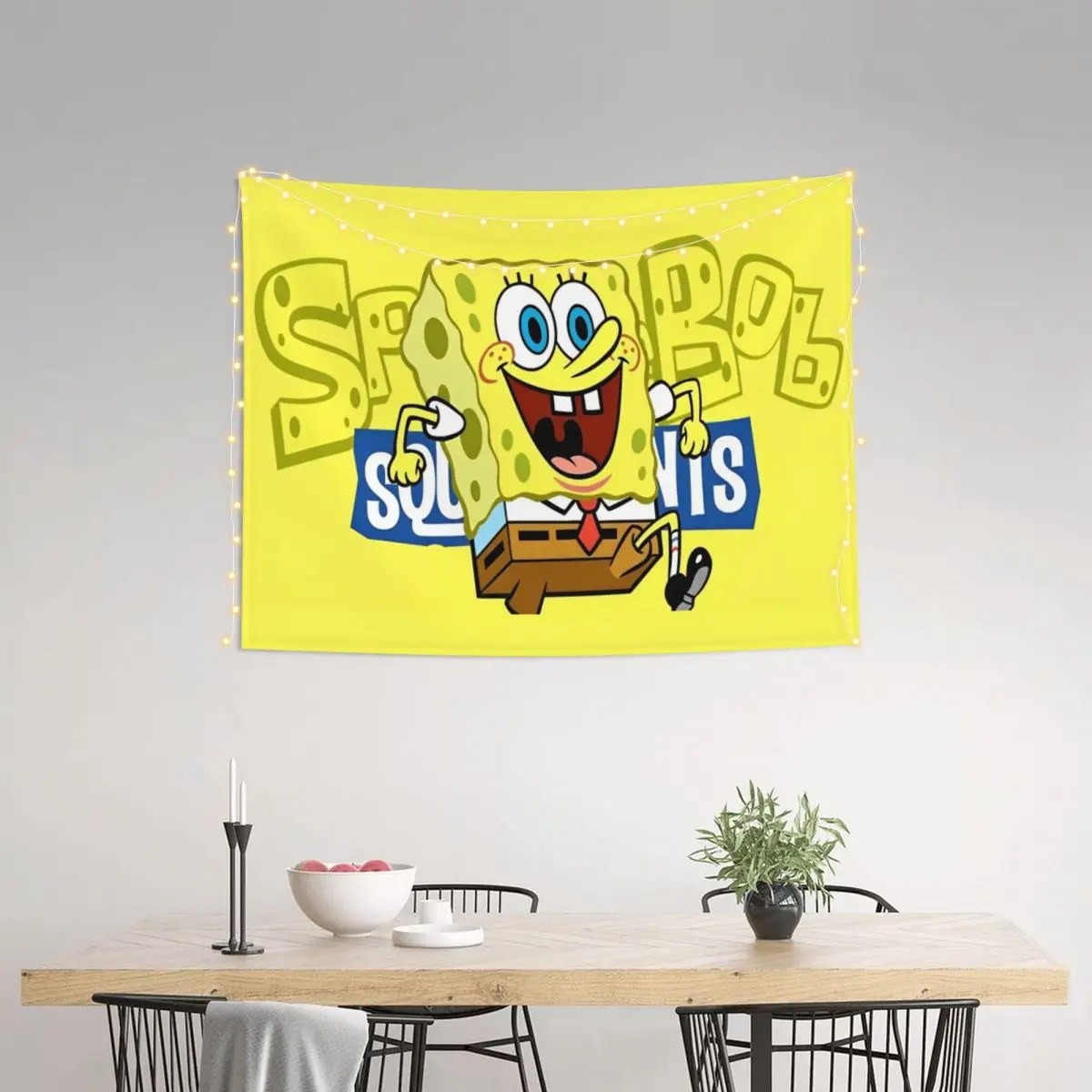 Губка Боб аниме мультфильм гобелен для спальни эстетические гобелены настенный
