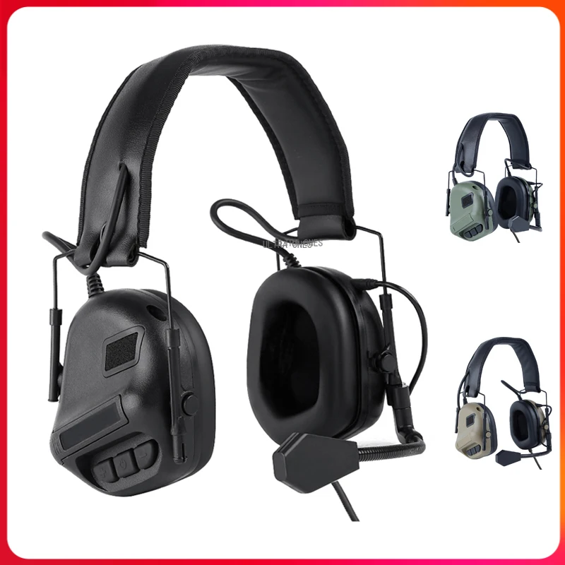 

Tactical Headset Hunting Shooting Paintball Head Wearing Version Headphones Airsoft Training CS Wargame Hearing Protection