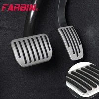 farbin 2pcsset car non slip pedal pads aluminum alloy accelerator brake rest pedal pads car accessory for tesla model 3y