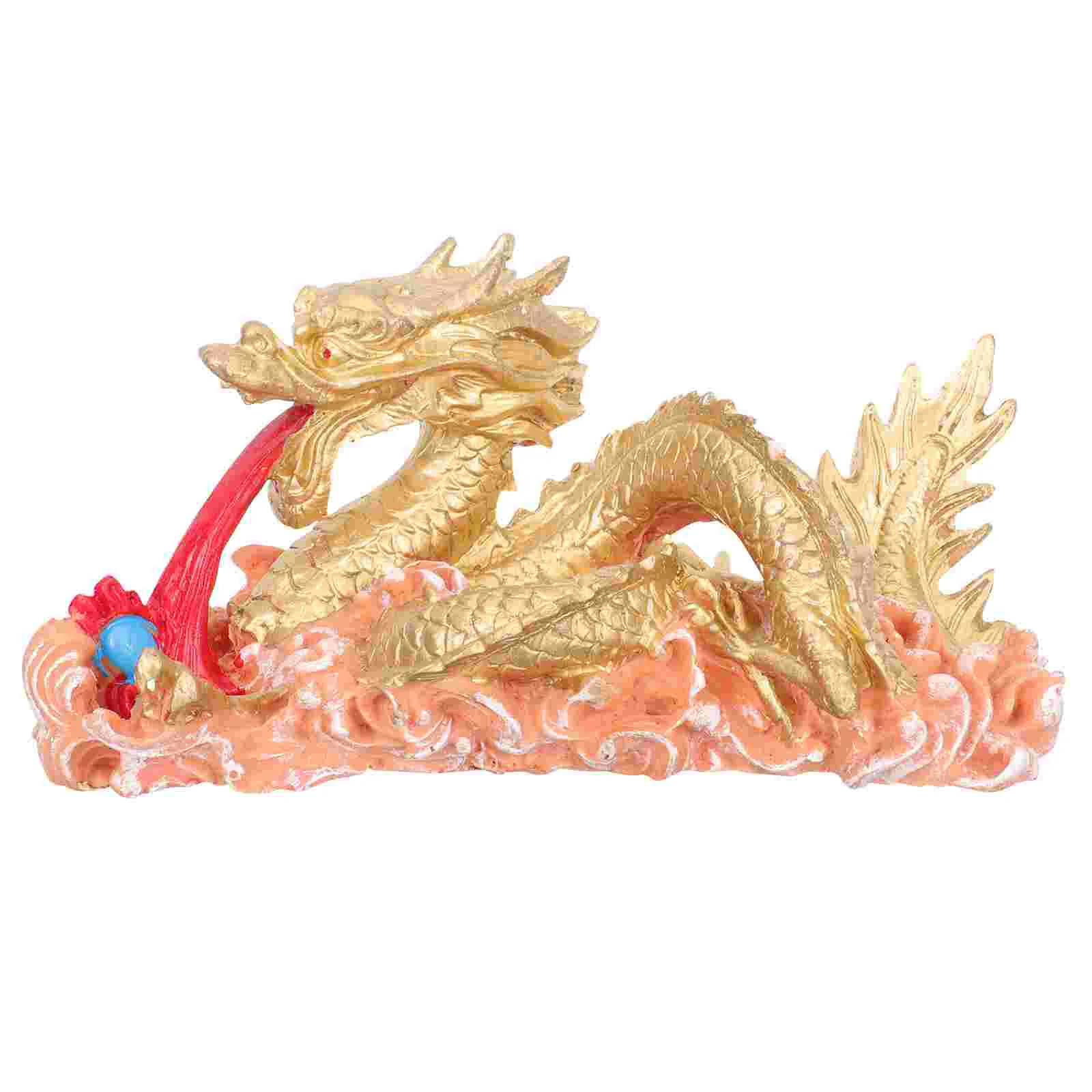 

Resin Dragon Statue Ancient Dragon Figurine Ornament Office Home Decoration