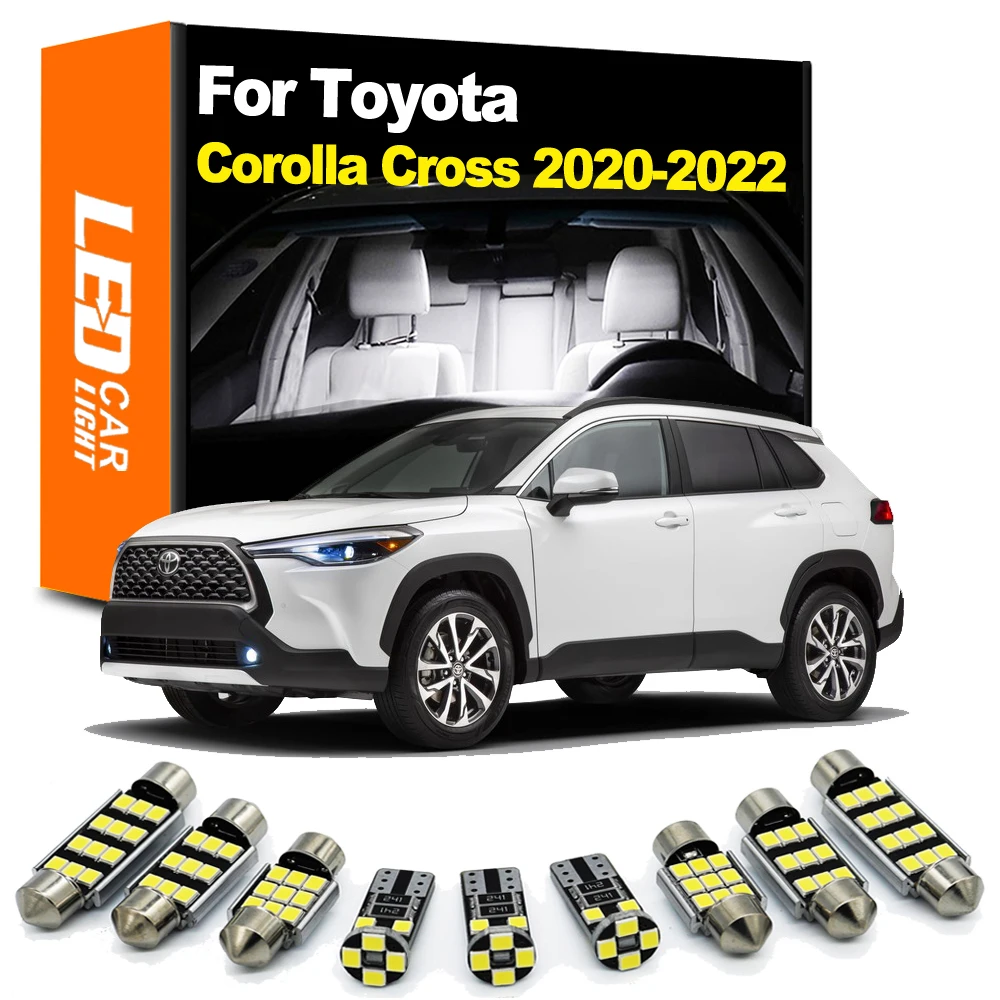 

Zoomsee 11 шт. комплект светильник для Toyota Corolla Cross 2020 2021 2022 Canbus автомобильная лампа Внутренняя купольная карта для чтения багажника