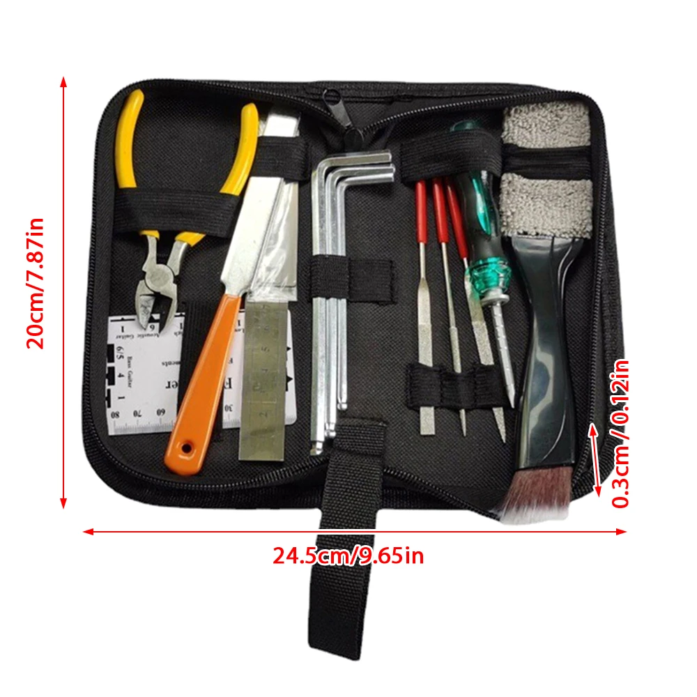 Набор инструментов для ухода за гитарой 15 шт. с чистящей щеткой аксессуары гитары
