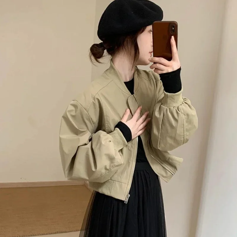 Бейсбольное пальто-авиатор женская короткая куртка-бомбер для женщин новинка