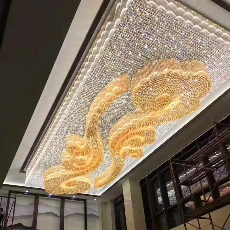 

Jewelry Shop Crystal Ceiling Lamp Hotel Lobby Banquet Hall Large Sales Department Non-standard Engineering Manufacturer Lights