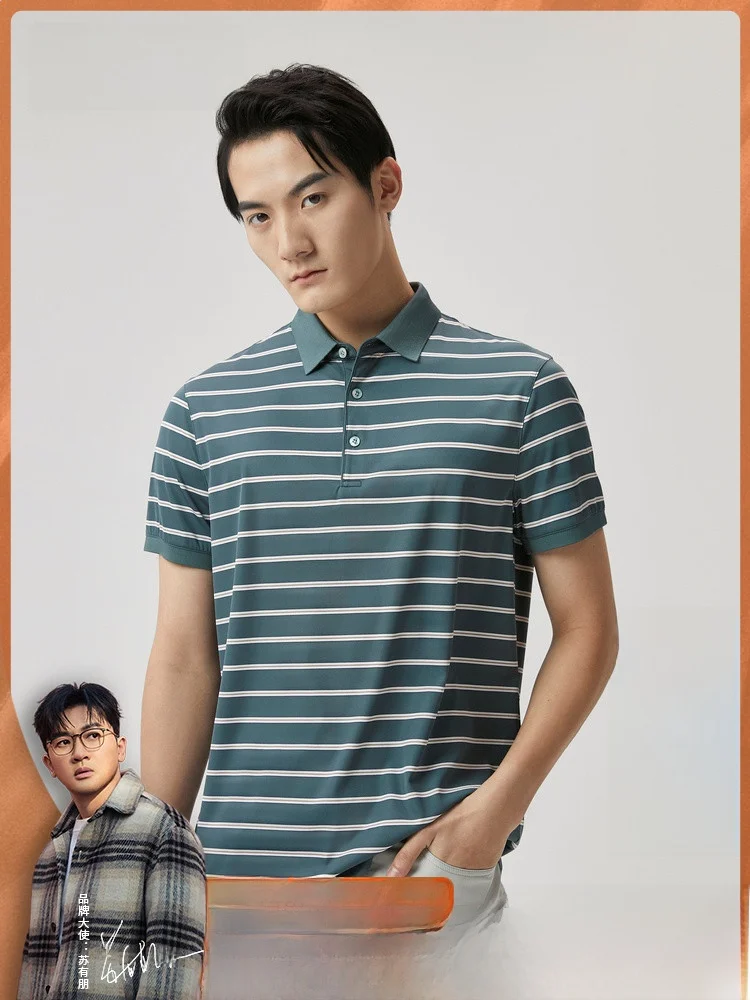 Jinba мужская одежда футболка летняя новая деловая повседневная модная освежающая