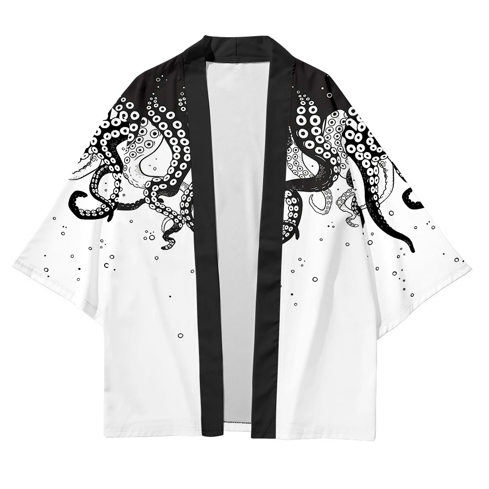 

Japanese Original Man Animation Weaving Kimono Cardigan Yukata Male Kimono Jacket Men Japan Harajuku Streetwear Samurai Clothes