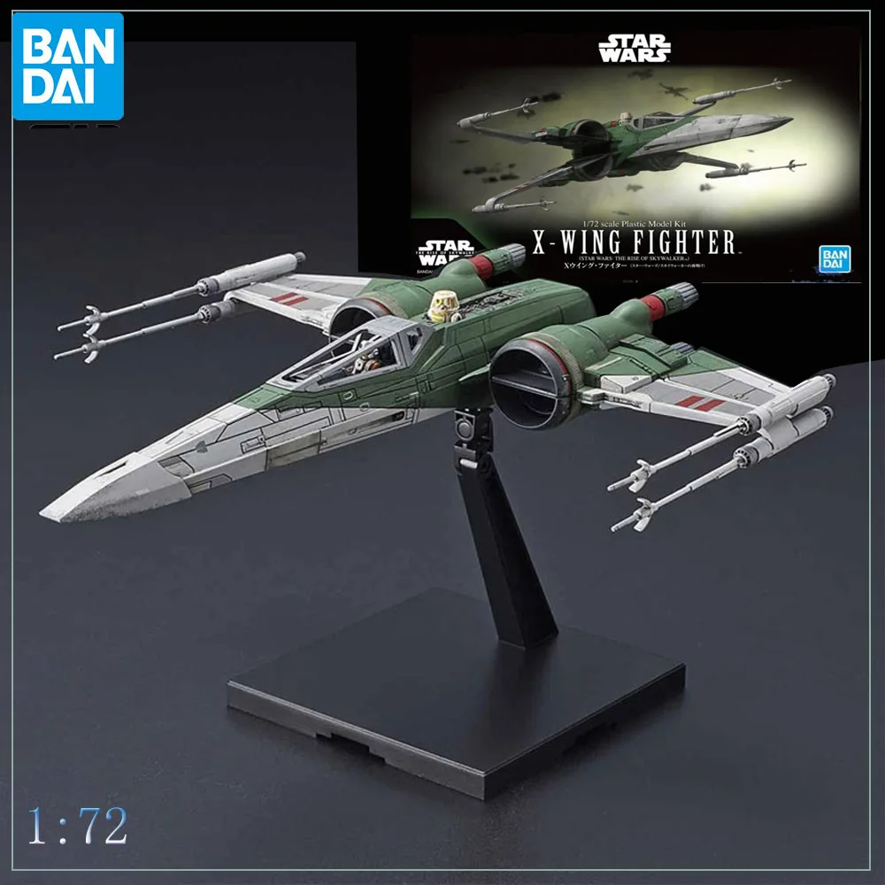 

Original Bandai Star Wars Anime Figure 1/72 X-Wing Fighter The Rise of Skywalker Assembly Assembling Model Collection Toys
