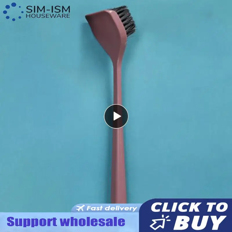 

Kitchen Cleaning Tools Dishwashing Brush Kitchen Stove Nordic Dish Brush 26x5.5cm Hangable Pot Brush Kitchen Accessories Brown