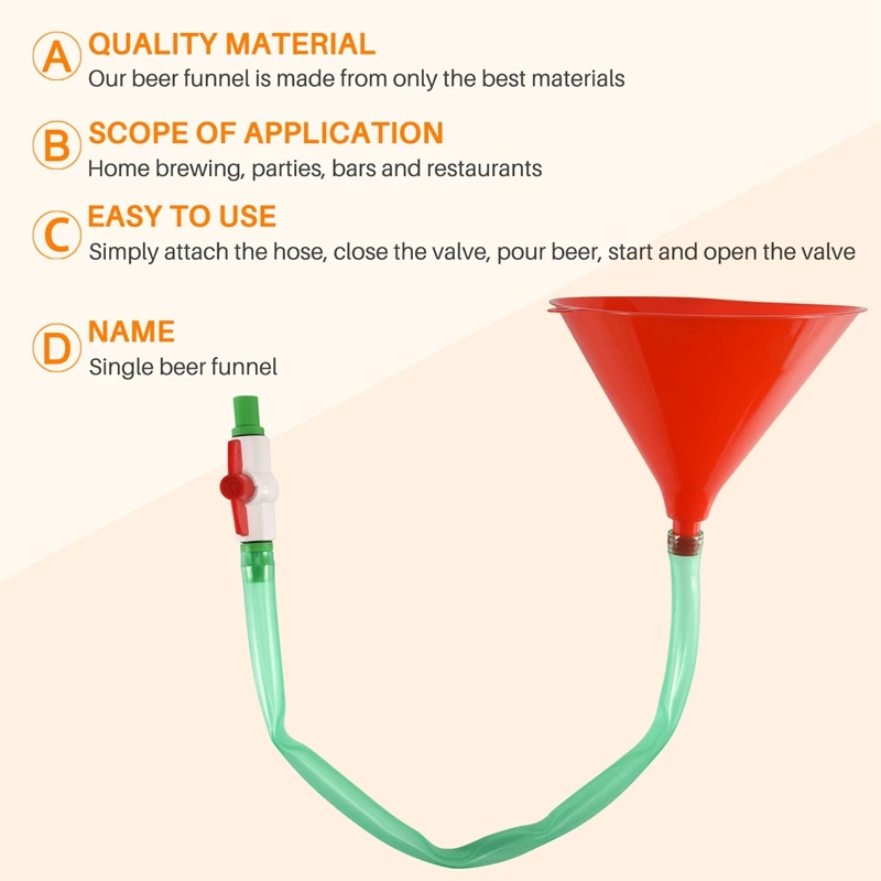 Пластиковая воронка для наполнения пива трубка вина жидкости пластиковый шланг