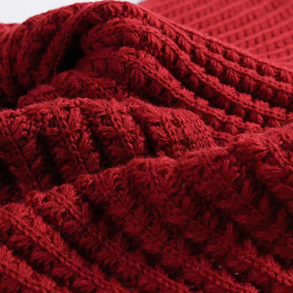 Зимний вязаный Шарф эластичная ветрозащитная теплая шаль противоусадочная