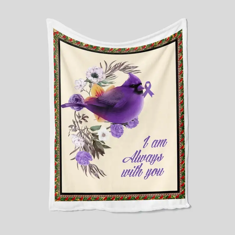 

I Am Always With You Blanket, Cardinal Blanket, Memorial Blanket, Family Throw Blanket, Christmas Blanket, Blanket For Gifts