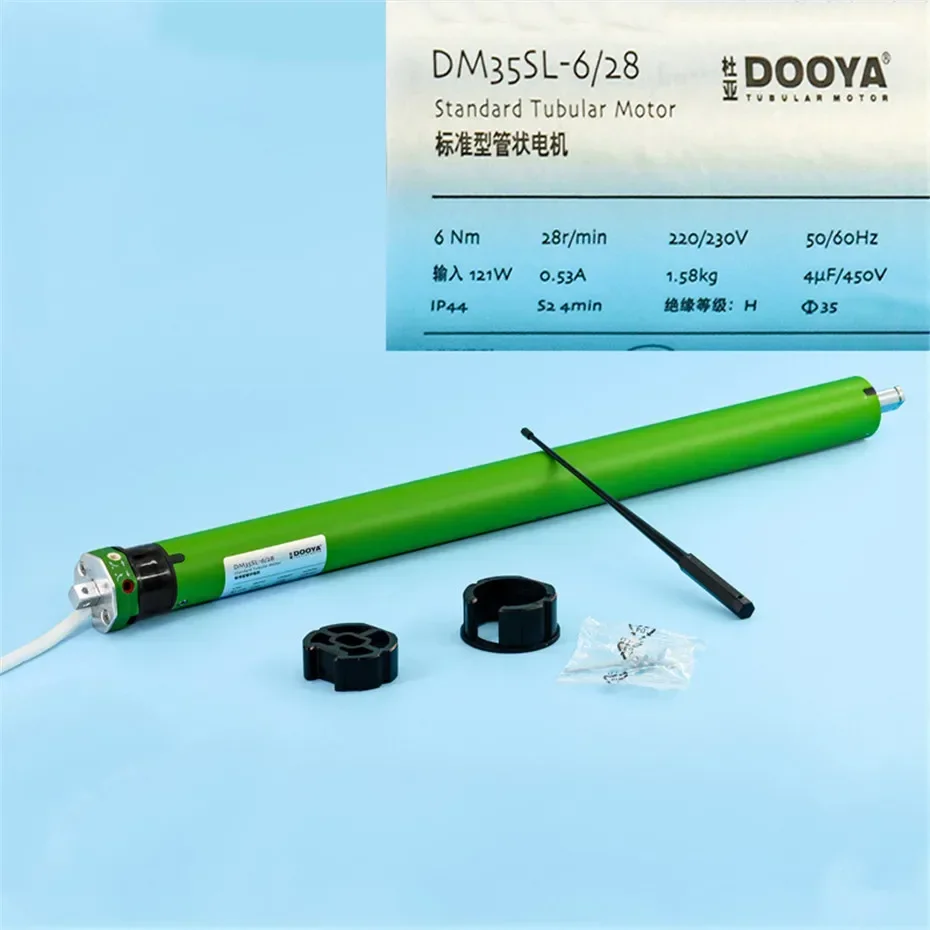 Фото Dooya DM35S 6/28 Бесшумный быстрый вращающийся трубчатый двигатель для жалюзи, 220/230 В, 50/60 Гц, 4-проводной двигатель, для трубки 43/45/47/50 мм №4