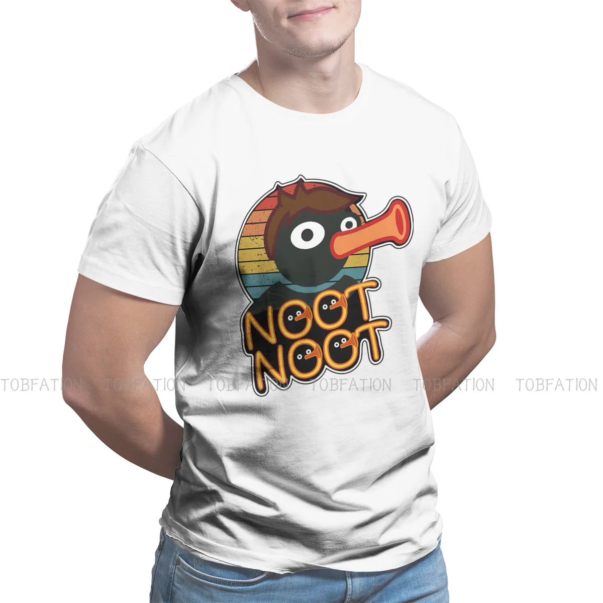 

Sarcastic O Neck TShirt Pingu Noot Pinga Penguin TV Pure Cotton Basic T Shirt Man's Tops Individuality Fluffy Big Sale