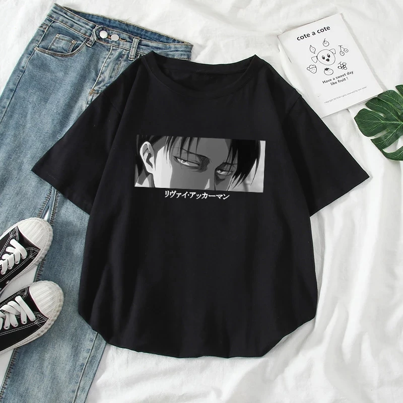 

y2k Summer New Japanese Anime Attack on Titan T-Shirt Plus Size Short Sleeve Loose Street T-Shirt Casual Harajuku Women tops