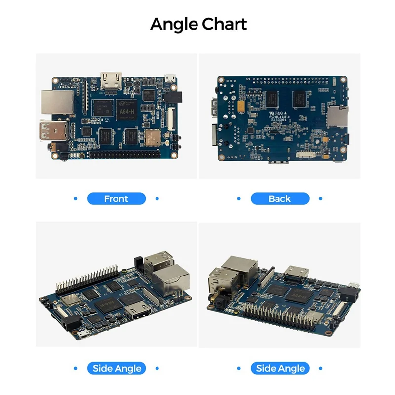 Изысканная плата для разработки Banana Pi BPI-M64 + радиатор A64 2 ГБ DDR3 8G EMMC 1000 Мбитс Wi-Fi + BT Поддержка для Linux Raspberry Pi (art.: 3920ced74bee7) - 3920ced74bee7