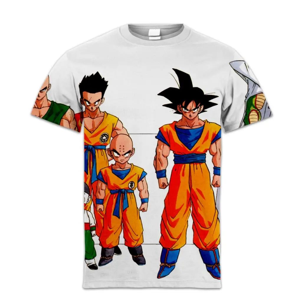 

2023 New Summer Dragon Ball Super Dazzling European And American Men'S 3d Digital Crewneck Casual Loose Short-Sleeved T-Shirt