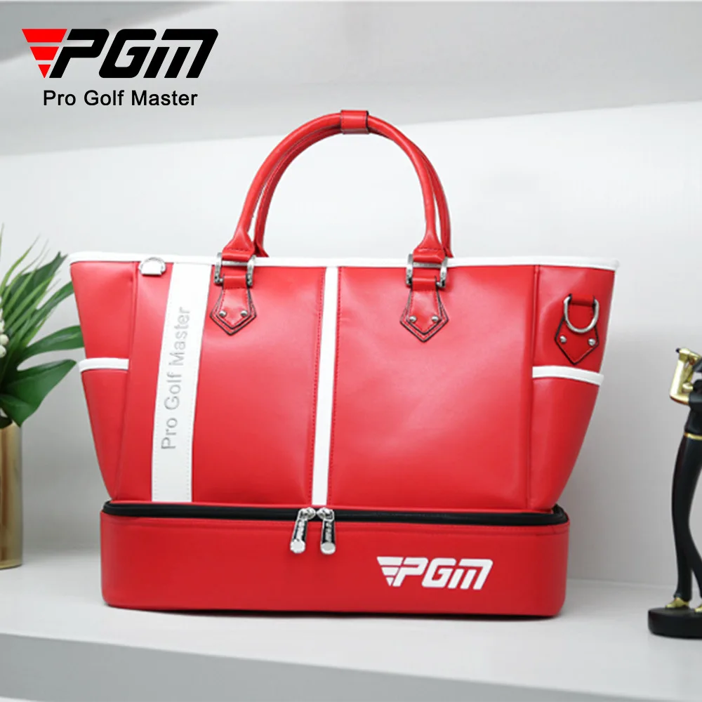 Ladies Golf Clothing Bag New Microfiber Leather Waterproof PU Ball Bag Large Capacity Independent Shoe Bag Double Layer Durable