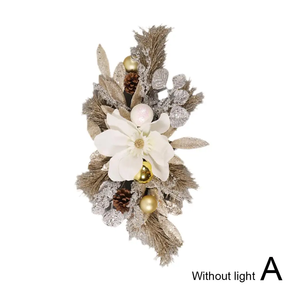 Рождественские каплевидные венок золотые искусственные сосны рождественские