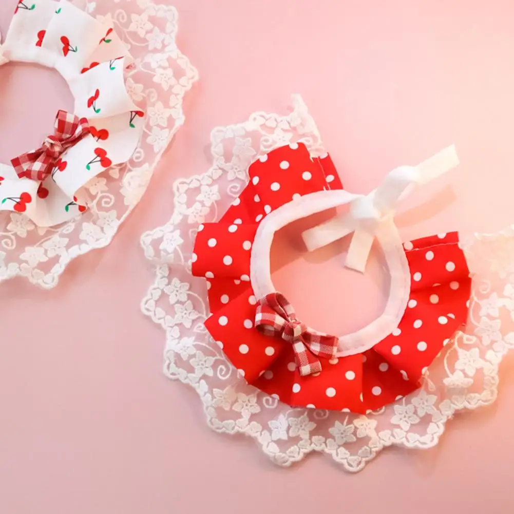 

4 Colors Excellent Puppy String Bib Necklace Dog Neckerchief Lightweight Puppy Bib Wear Resistant Pet Supplies