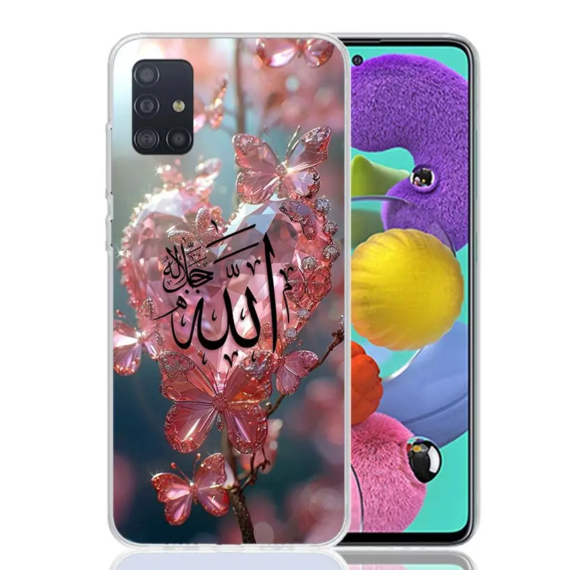 Фото Чехол для телефона с исламскими цитатами мусульманской Surah Ikhlas для Samsung Galaxy A52 A42 A32 A22 A12 A02S A50S A30S A51 A41 A31 A21S A71 A40 A30 №3