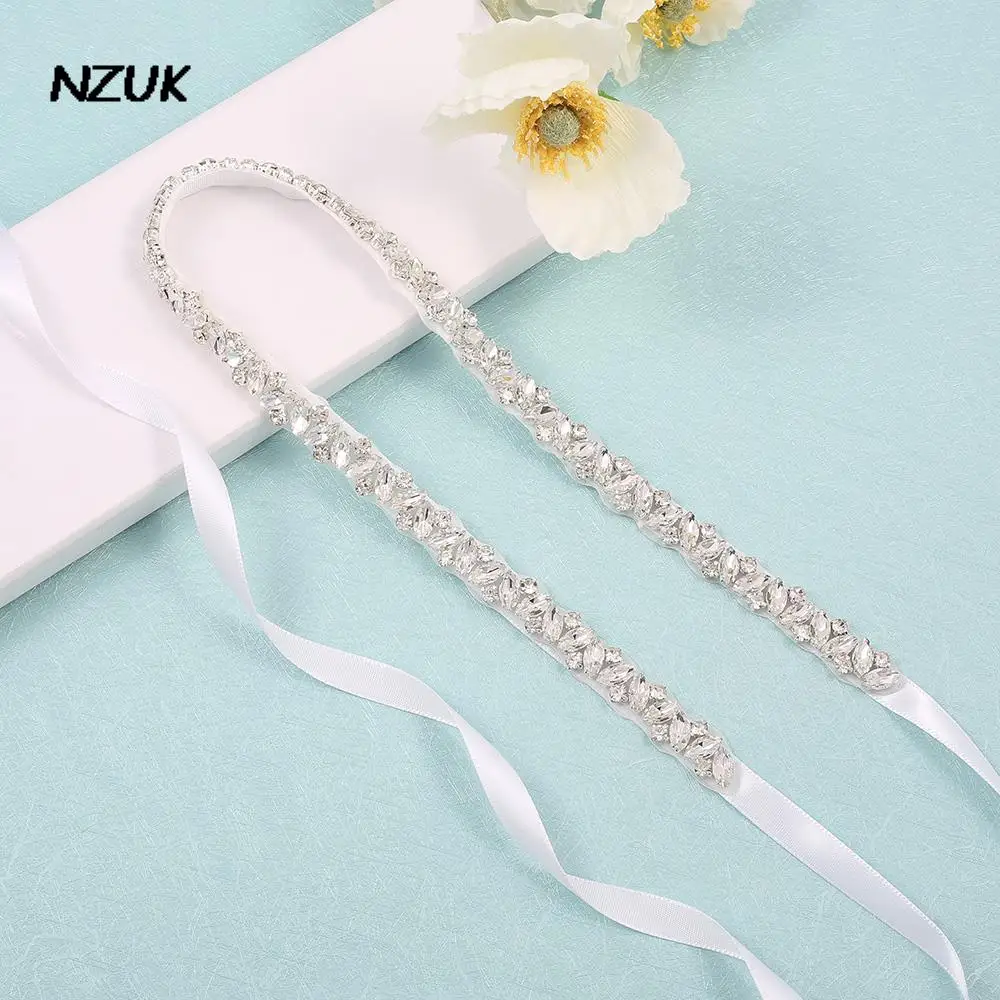 NZUK Rhinestone Bridal Belt Crystal Wedding Bride Sash Belts cinture da donna elegante Waistband Waist Accessory for Women