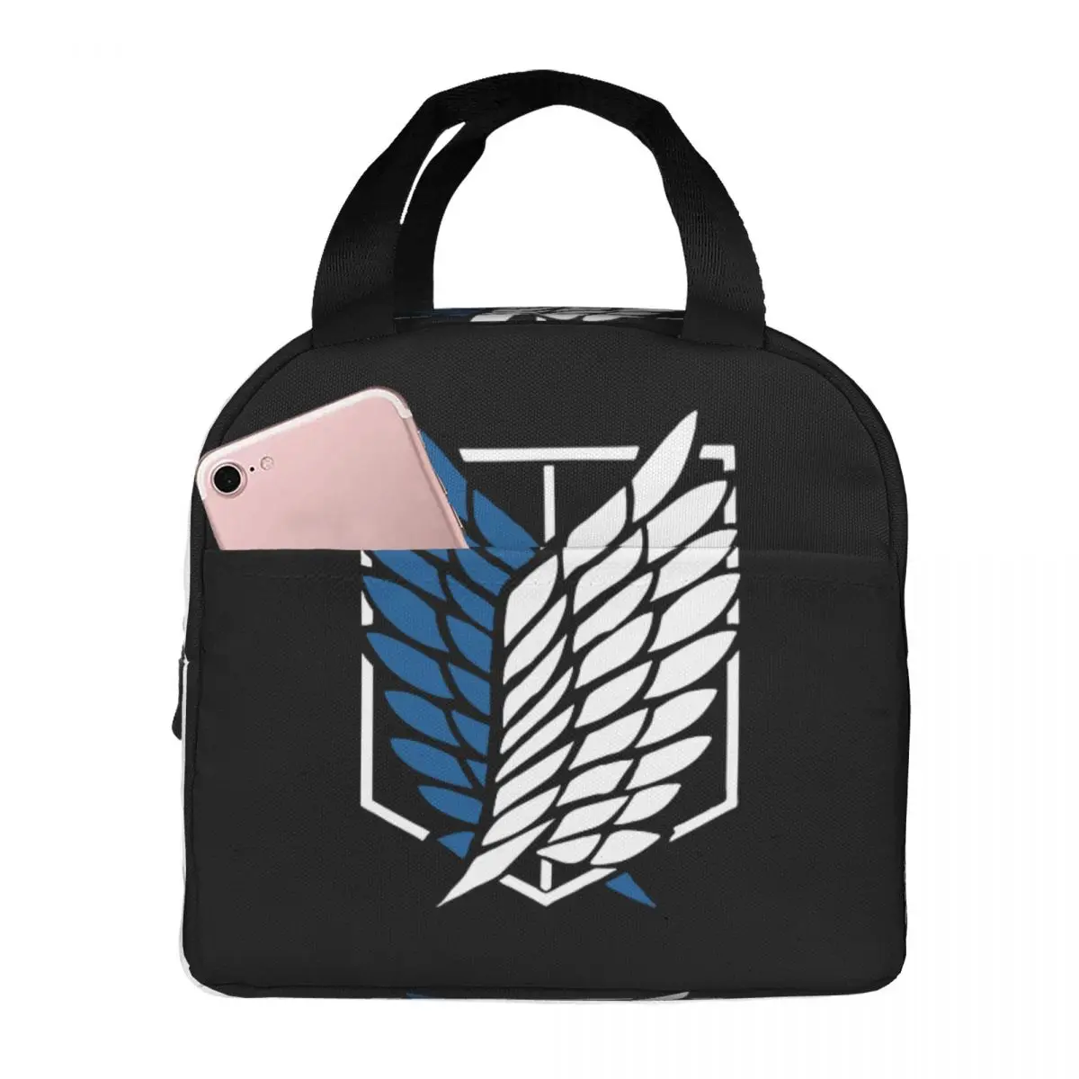 

Lunch Bag for Men Women Shingeki No Kyojin Attack On Titan Thermal Cooler Portable School Canvas Lunch Box Food Bag