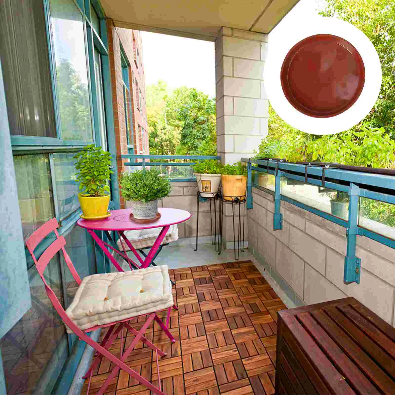 

10pcs Color Flowerpot Tray Pot Drip Tray Planter Pallet for Office Gardon Fleshiness Balcony ( Round Shape, 20 x 20 x 25cm )