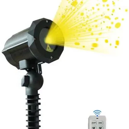 Сильная мощность желтый движение светлячок лазерные огни романтический